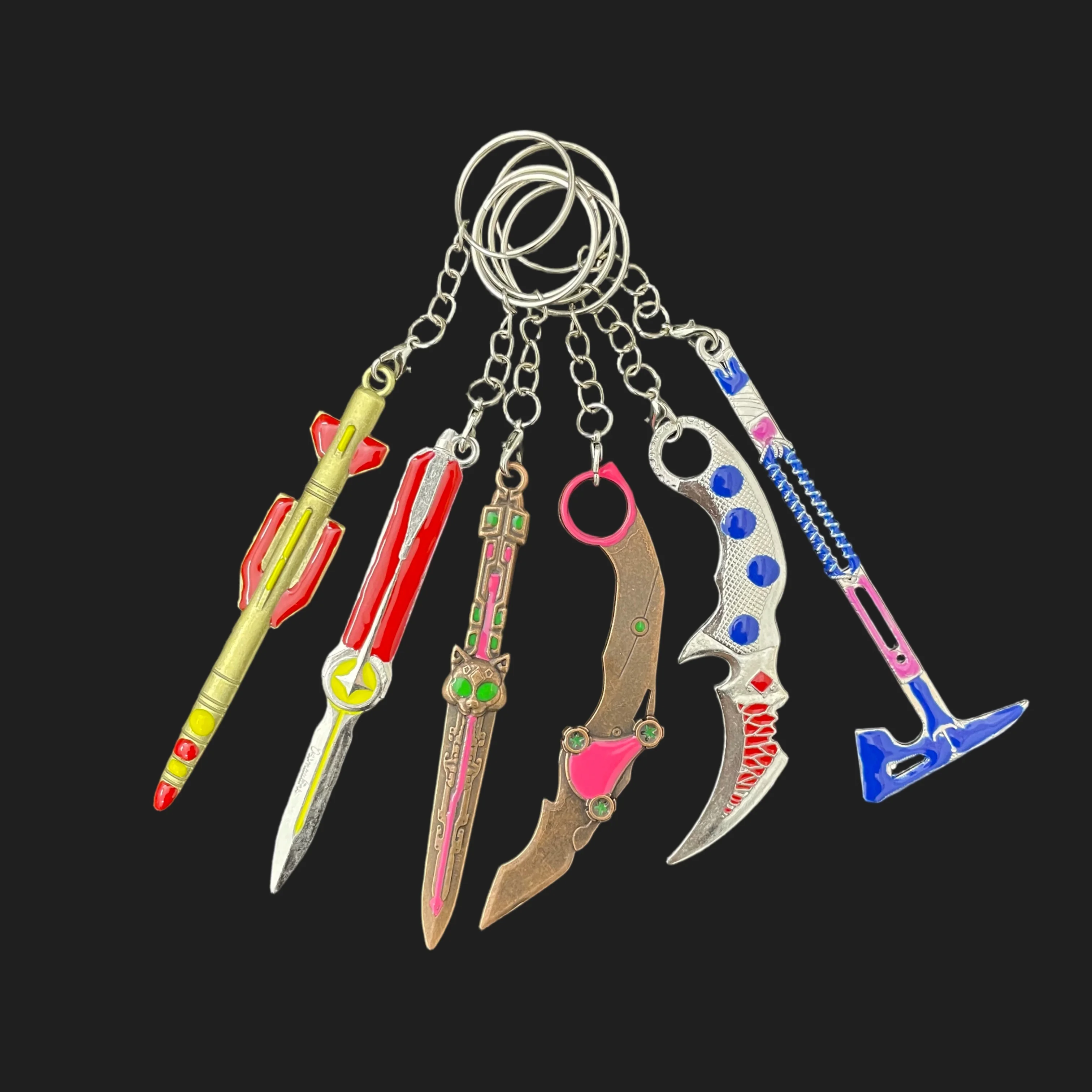 Alloy Mini Game Model KeyChain, Metal KeyChain For Men, Creative Metal Desktop Decoration for Office Home