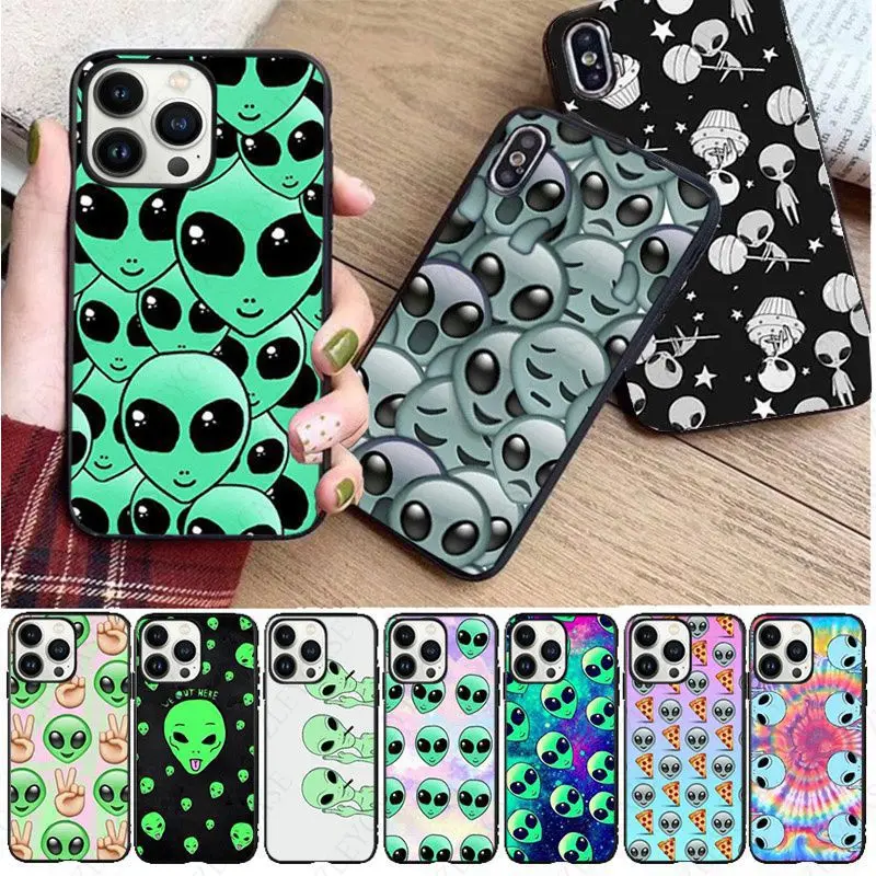 soft funda Alien Believe UFO ET Phone Cover For iphone 15pro 14pro 11pro 12 13pro xs max 7 8 SE XR 12mini 15plus Coque Cases