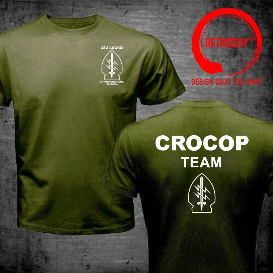 ATJ LUCKO Croatian Counter Terrorism Special Unit Force T Shirt Man T-Shirt Men Short Sleeve Tops Tee Shirt Summer Cotton T-Shir