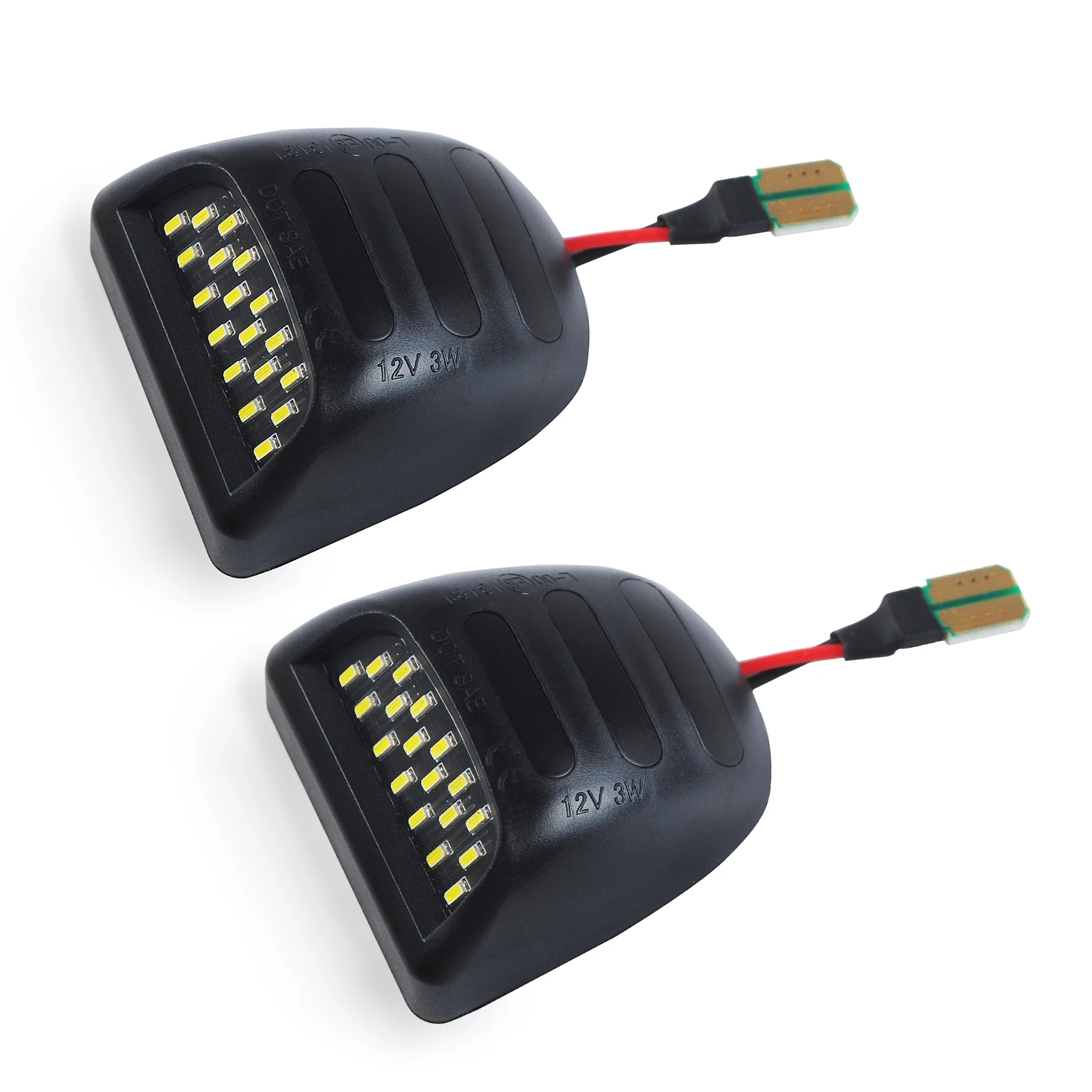 

2Pcs Monochrome LED License Plate Bulbs Waterproof DC 12V Tail Lights, Suitable for Chevrolet Silverado Tahoe GMC Suburban