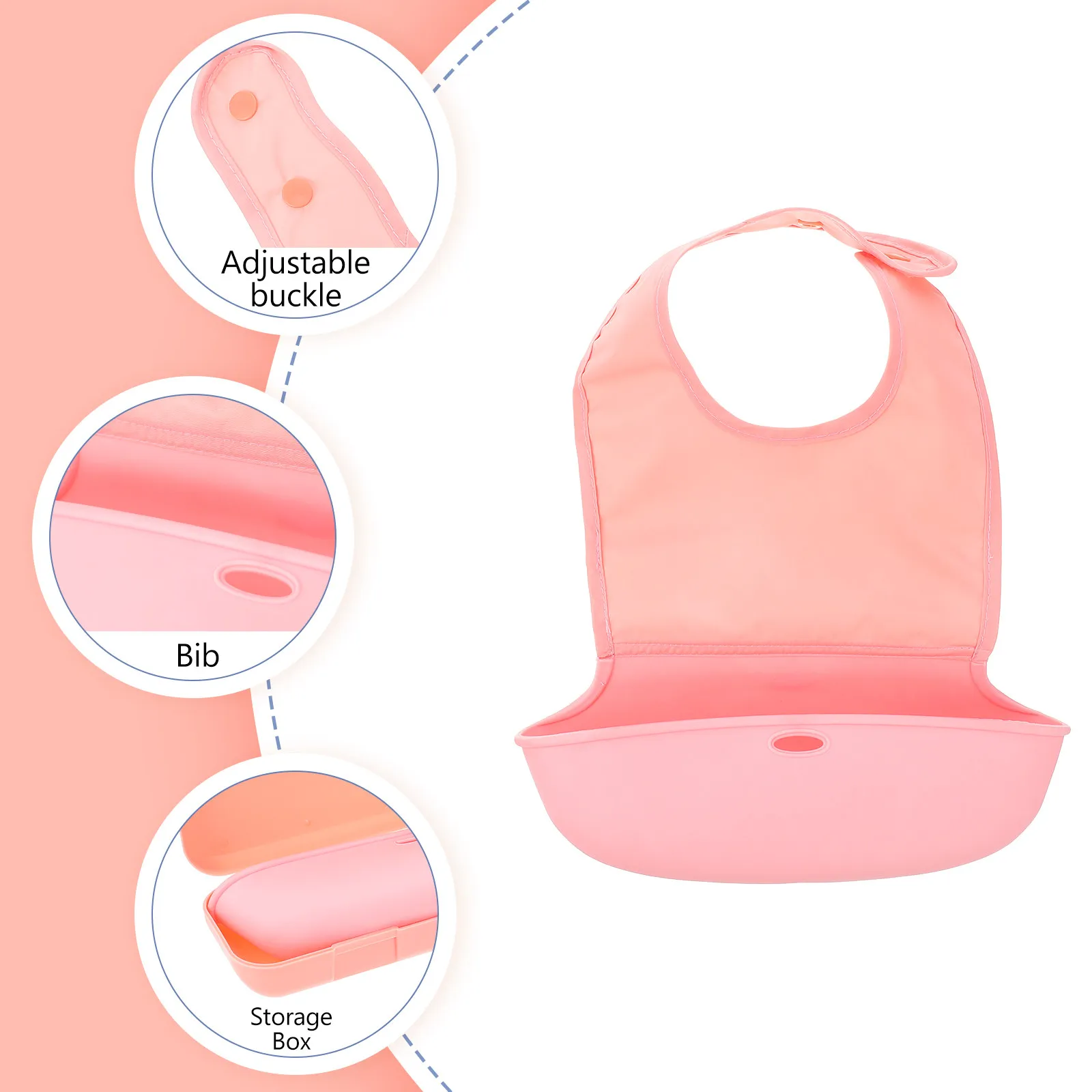 

1Set Waterproof Soft Baby Bib Skin Friendly Lightweight Feeding Bib for Newborns Toddlers Stain Resistant Easy Care Baby Eating