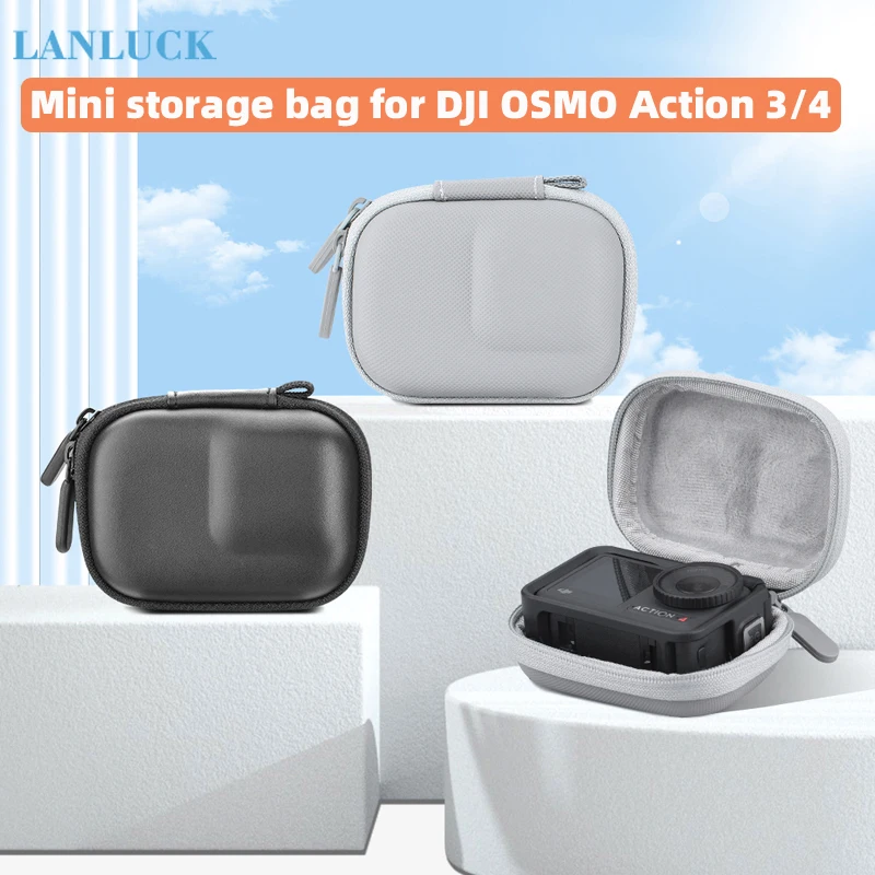 For Gopro12/13 Mini Storage Bag Camera Protective Box Travel Anti-scratch Carrying Case For DJI OSMO Action 3/4/5 Pro Accessory