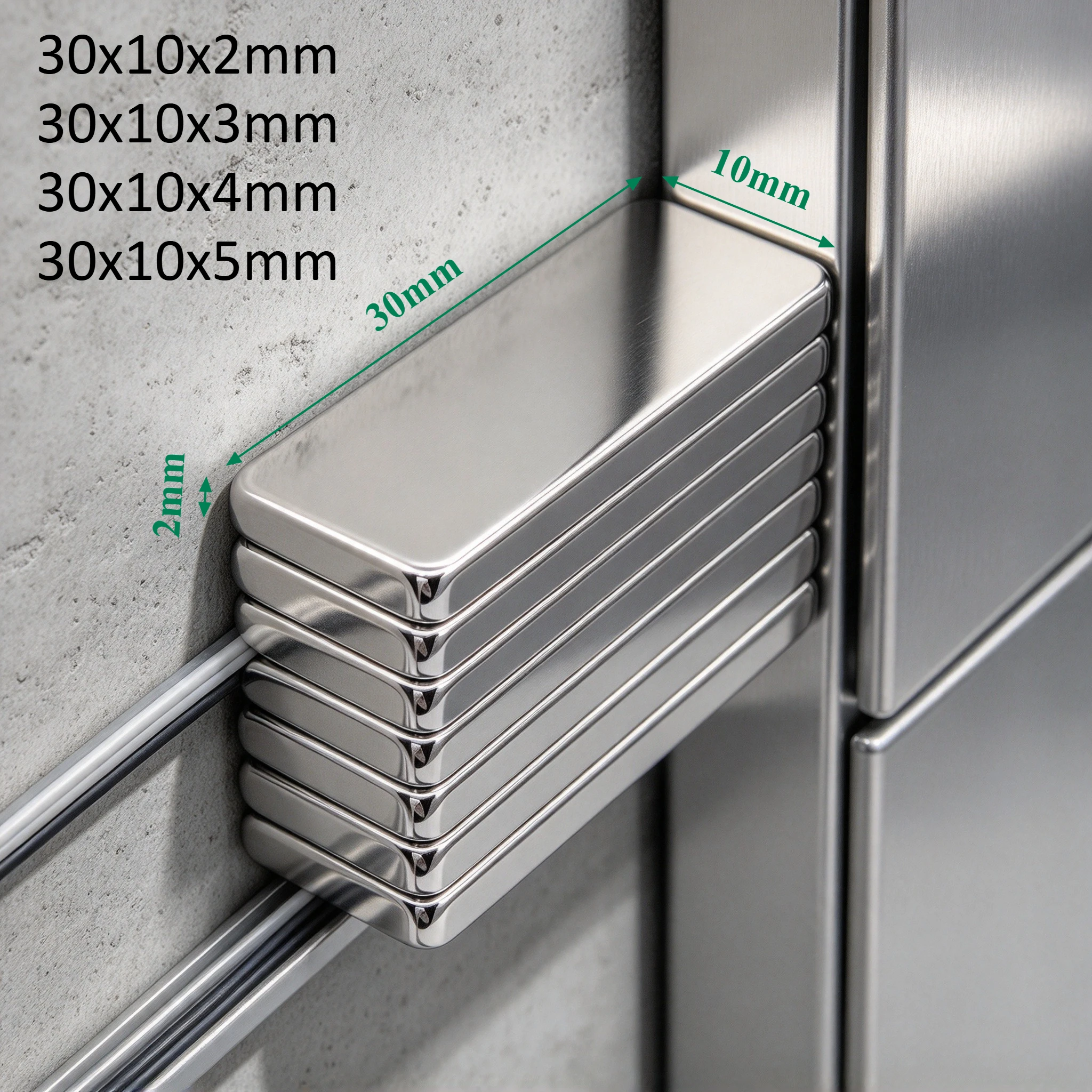 30x10x2 30x10x3 30x10x4 30x10x5mm N35 Powerful Rectangular Block Neodymium Magnets for DIY Fridge Industrial Crafts