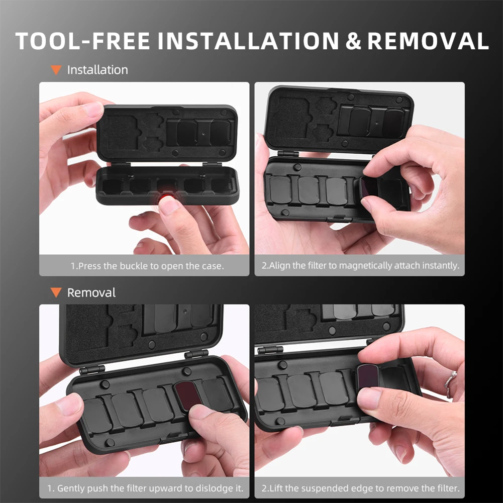 フィルターケース 耐衝撃フィルター収納ケース DJI Osmo Pocket 3 フィルター保護ボックス用