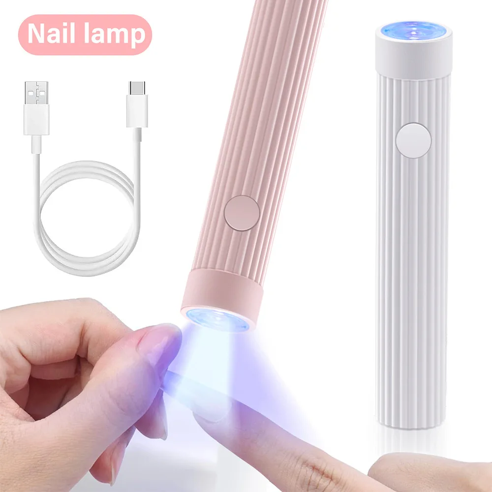 Rechargeable Handheld UV Light for Gel Nails Mini UV Light for Nails Portable Cordless USB Nail Dryer for Fast Curing Nail Art