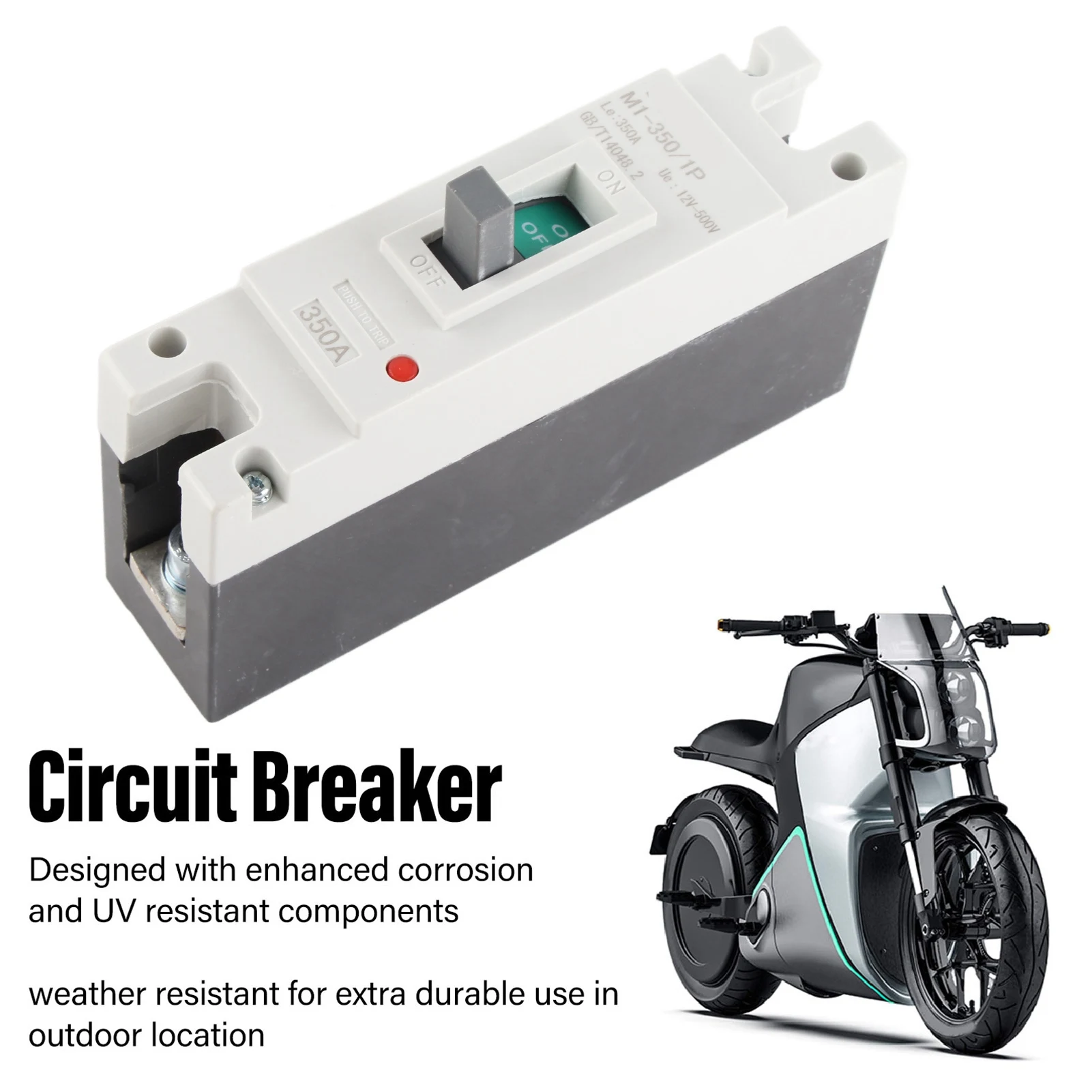 

Circuit Safety Fit High Sensitivity Tamper Proof Circuit Breaker Anti UV Practical 350A for Electric Vehicle