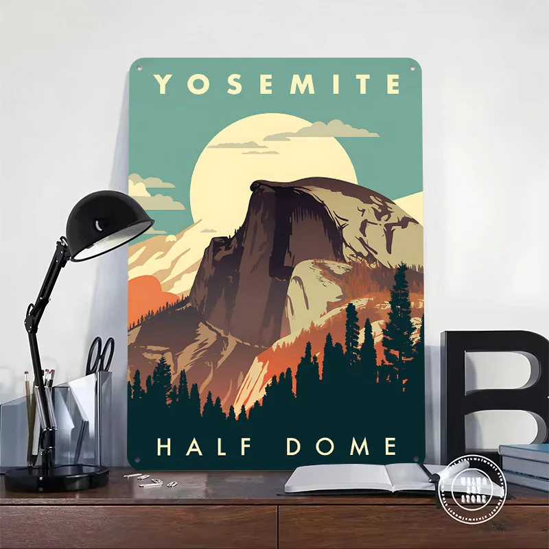 Yosemite Half Dome Metal Poster Perfect Gift for Fans Lovers Customized Wall Art Metal Sign for Modern Home Decoration Room Tin