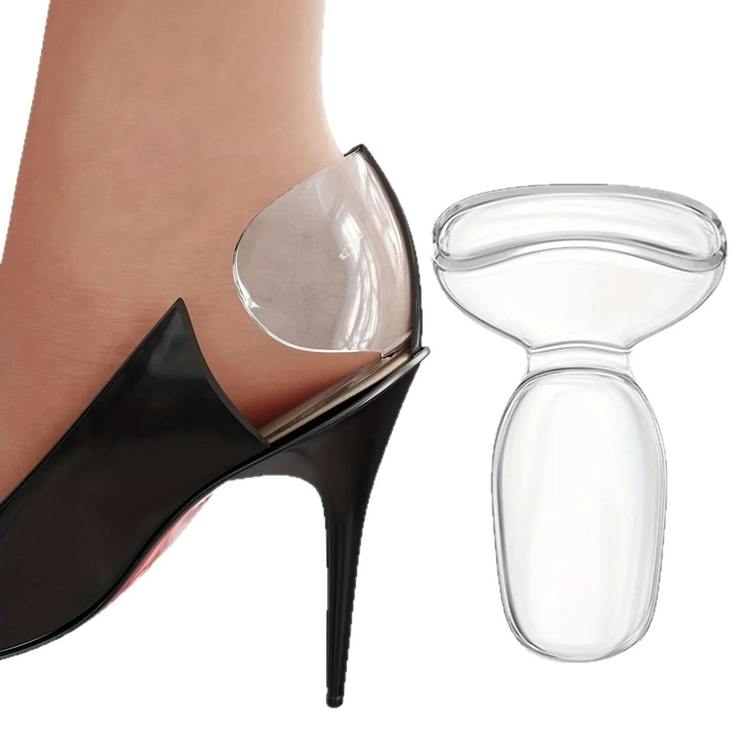 Protector de Talones de Silicona Suave, Almohadillas Anti-Fricción para Tacones Altos de Mujer, Plantillas Cómodas de Medio Tamaño