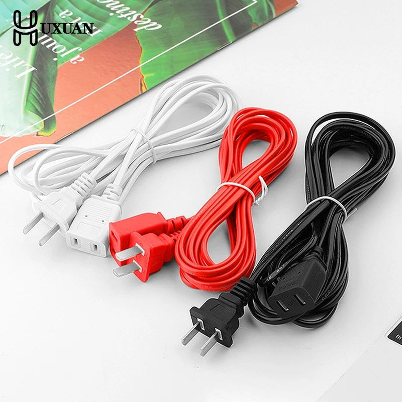 1.5/2/2.5/4.2/4/4.5/6m AC Power Cord Line With ON/OFF Switch Button Cables Wire Two-pin Plug Cable Extension Cords Adapter