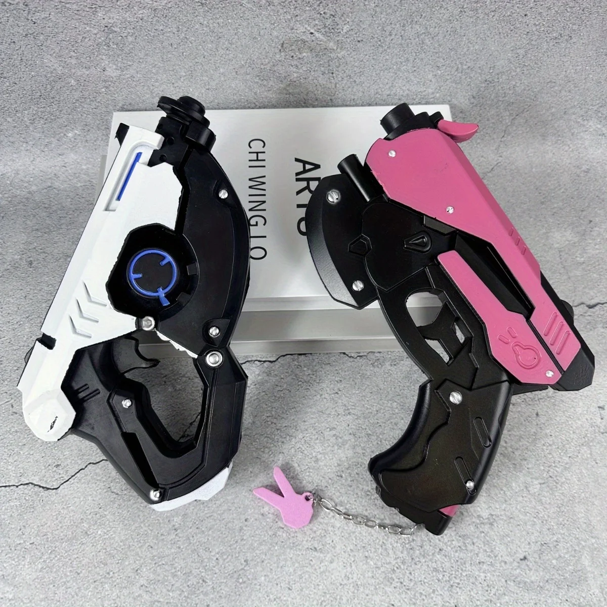 25cm PU D.Va Pistol Gun Anime Overwatch Cosplay Prop Tracer Rubber DVA Gun Real Size Japanese Katana Hana Song Peripheral Gift