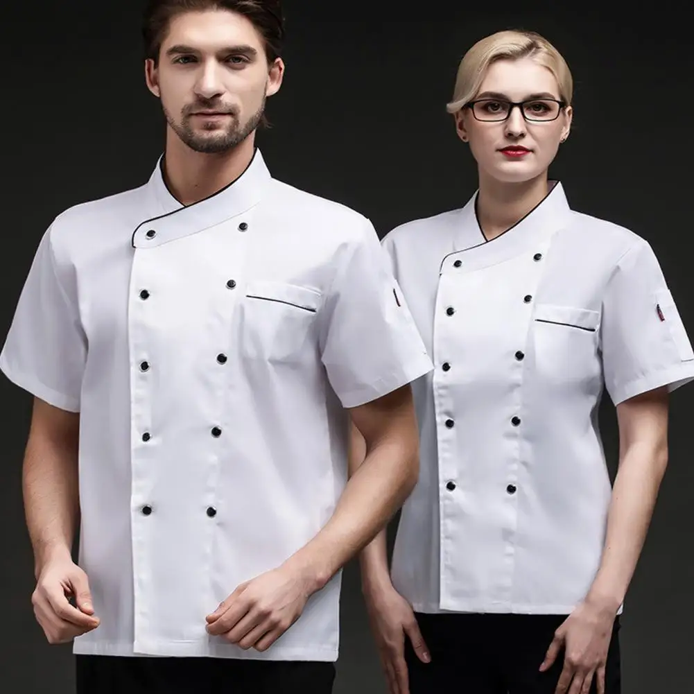 Casaco profissional de manga comprida para homens e mulheres, uniforme de cozinha, ideal para food service, chef coat, Premium Hotel