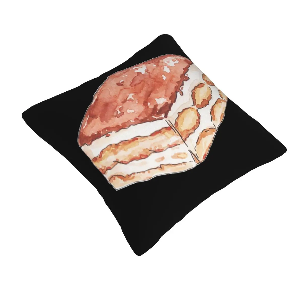 Tiramisu Square Pillowcase Pillow Cover Cushion Zip Decorative Comfort Throw Pillow for Home Bedroom