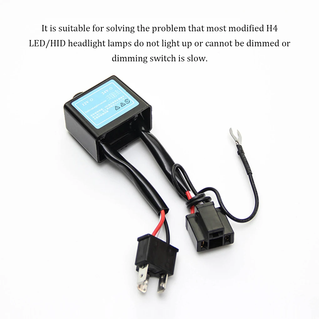 2X H4 LED 역 극성 변환기 전문 경량 스위치 하네스 어댑터 극성 인버터 자동차 액세서리