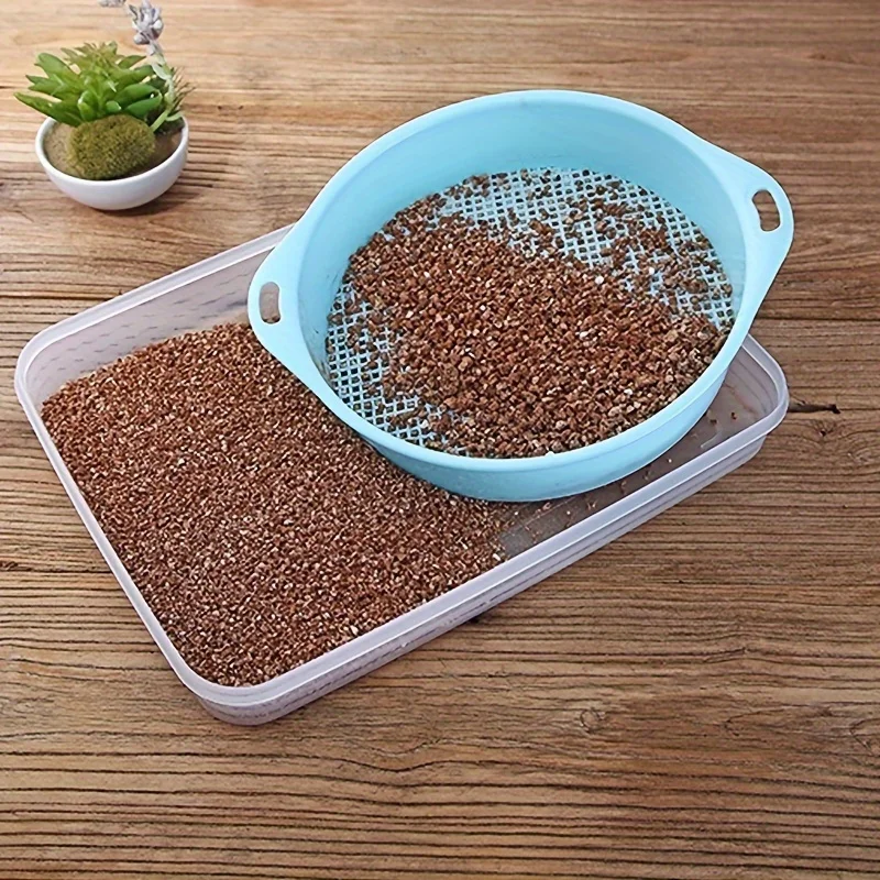 قطعة واحدة من البستنة سهلة الصنع: قطعة واحدة من مستلزمات البستنة، مناخل التربة، مناخل شبكية بلاستيكية، تصفية التربة المطحونة، الأحجار، أدوات عصارية