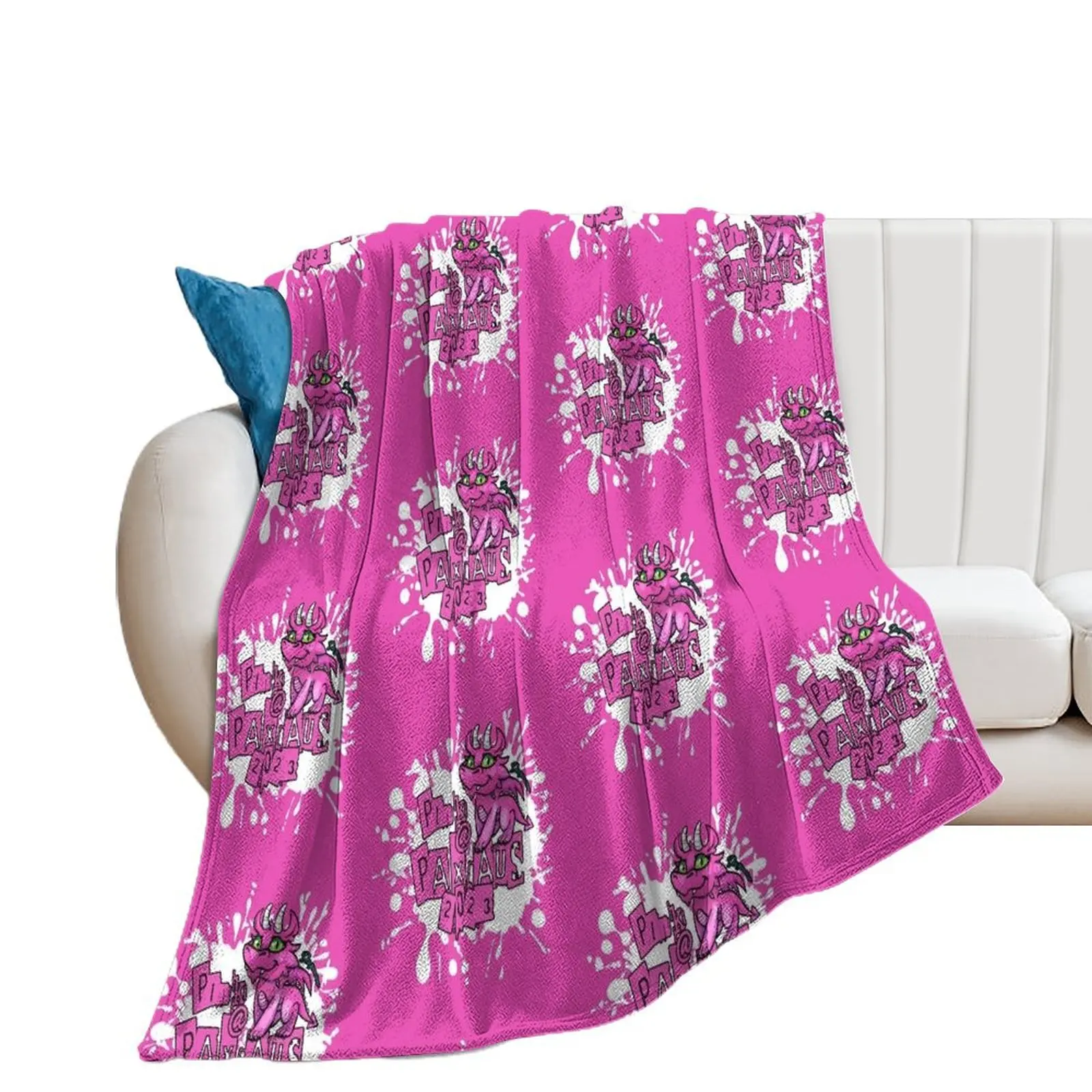 Pink with Splatter at PAX AUS 2023 - Limited Edition Throw Blanket Luxury Throw Bed Fashionable Single Blankets