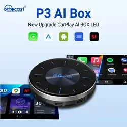 OTTOCAST OttoAibox P3 Wireless CarPlay Android Auto AI Box Smart TV Box Auto Tools Car Accessories Support for HDMI output
