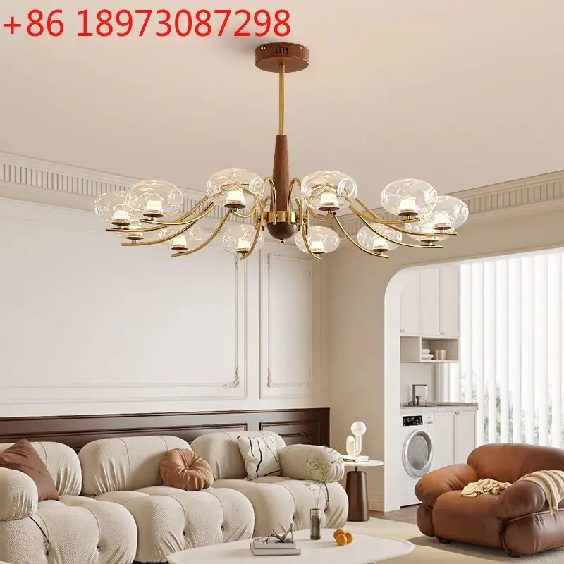 

Средневековая гостиная, элитная французская люстра в стиле Наньян, столовая, спальня, стеклянная люстра под дерево