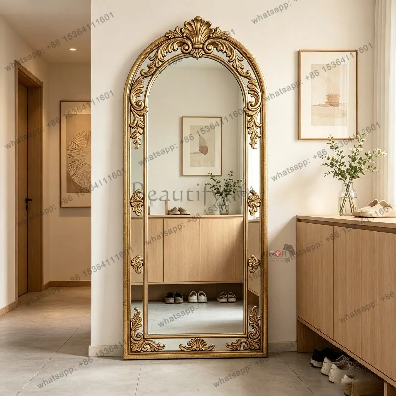LD Bathroom Floor Mirror Funky Full Body Standing Girls Bedroom Luxury Men Long Nordic Mirror Moving  Home Decorations