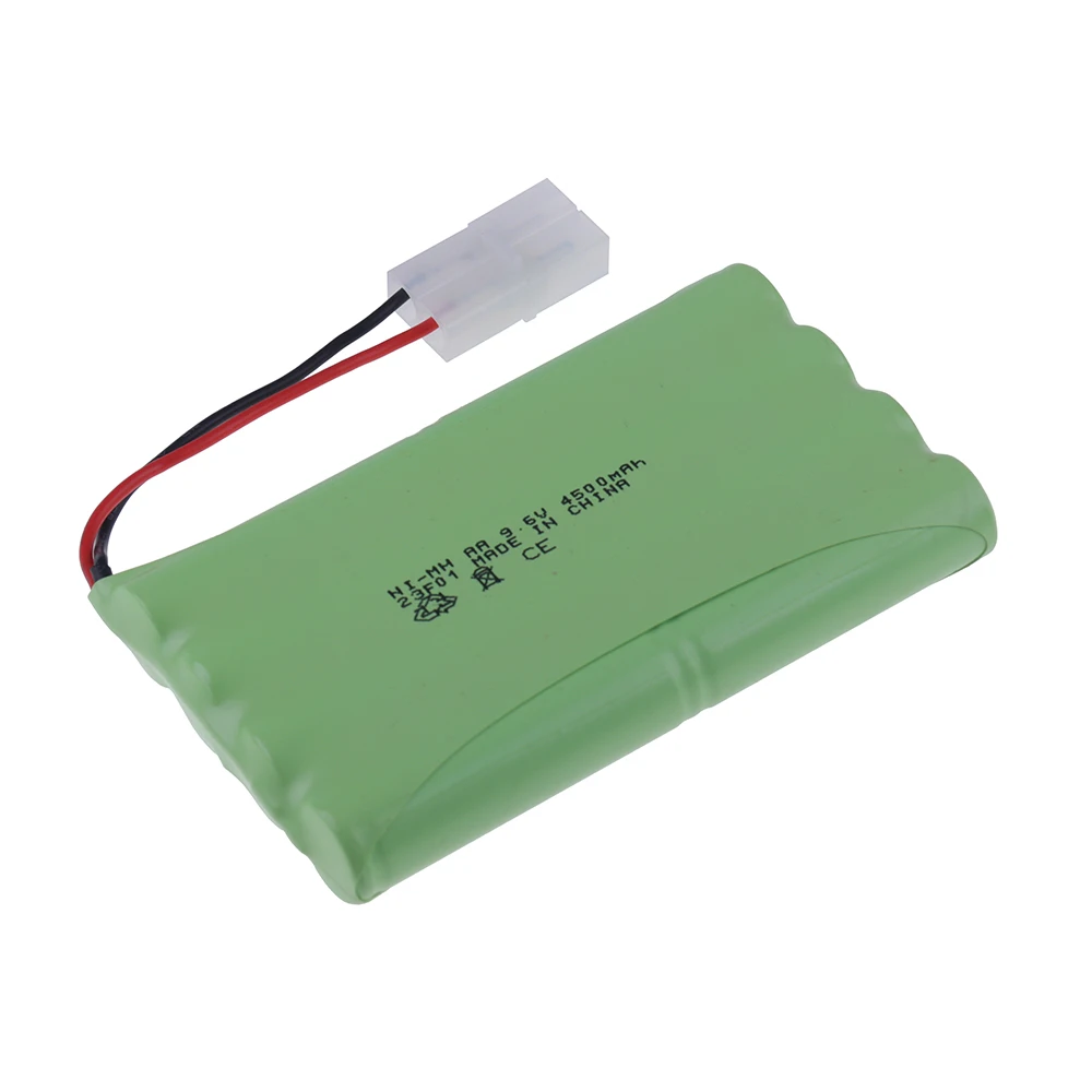 Batterie aste Ni-laissée pour jouets RC, ensembles de chargeurs pour voitures, réservoirs, robots, bateaux, pistolets, 8 piles AA, 9.6V, 4500mAh, 9.6V