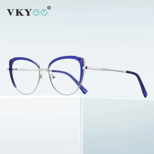 Imagen 2 del producto VICKY, nuevo esqueleto, gafas de bloqueo azul para ordenador para mujer, gafas graduadas personalizables para miopía, hipermetropía, gafas de lectura PFD3120