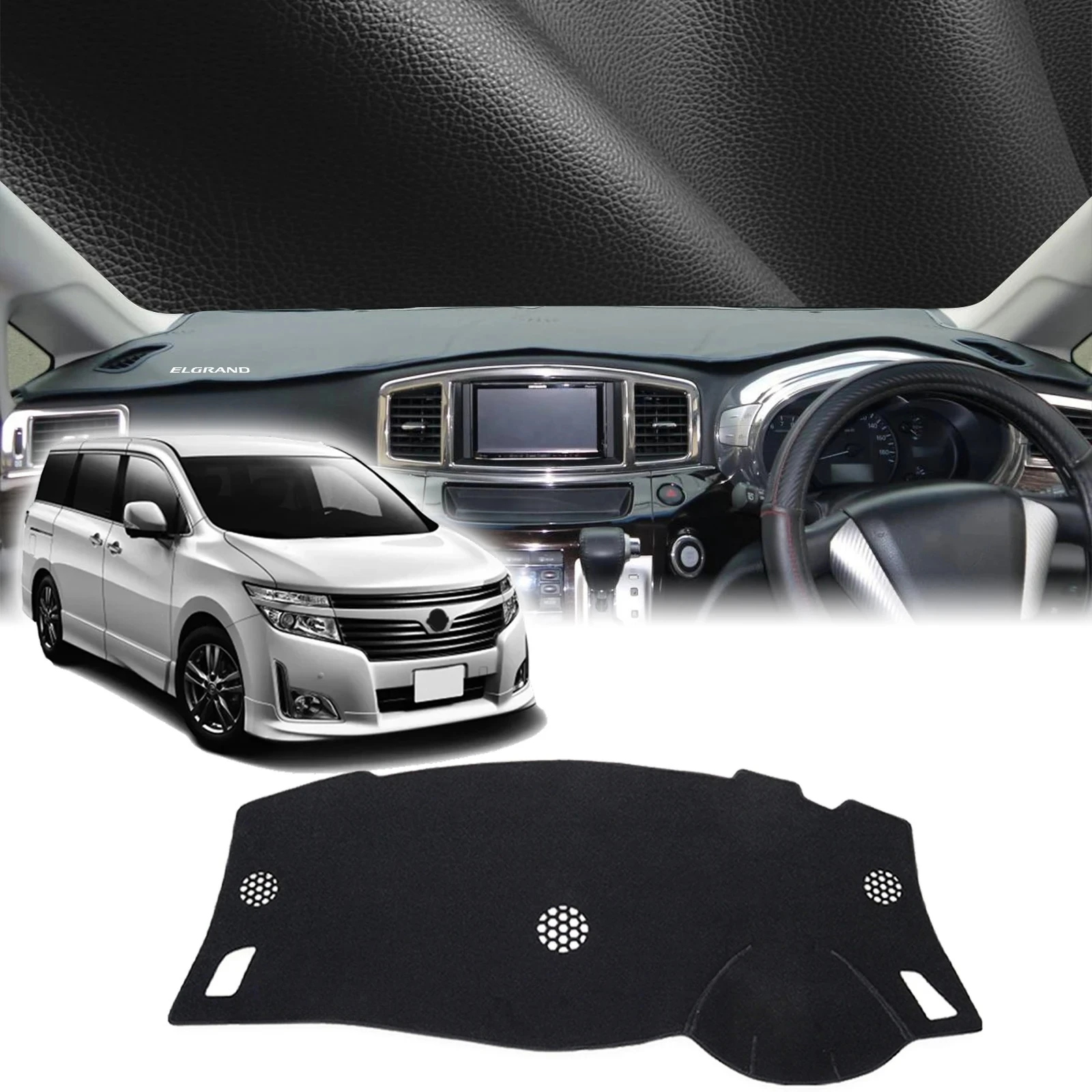 

fit for Nissan Elgrand E52 RHD DashMat Sunshade Dashmat Dashboard Cover Pad Protective Carpet Car Accessories