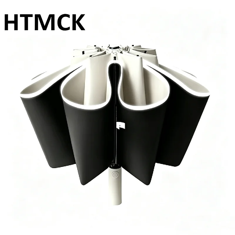 Reverse Folding Umbrella, Double‑Rib Automatic Umbrella, Sunshade Rain Umbrella, Compact For Commute & Outdoor