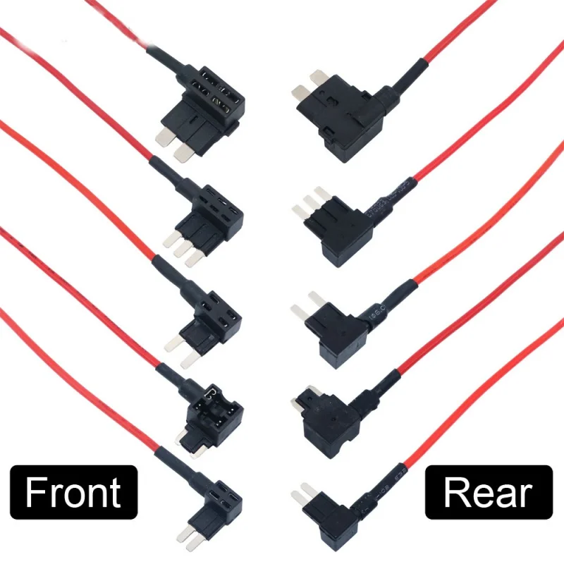 5pcs 12V MINI SMALL MEDIUM Size Car Fuse Holder Add-a-circuit TAP Adapter Micro Mini Standard ATM Blade Fuse