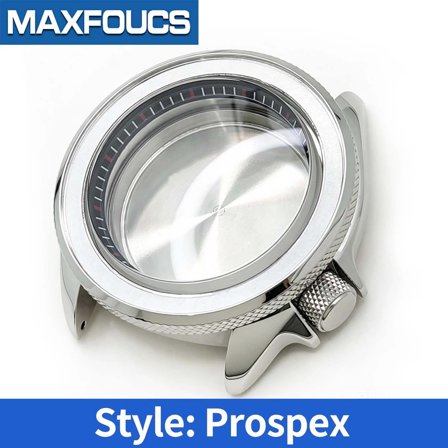Sea Master/Turbine/Prospex/MM300 Glänzend Silbernes Uhrengehäuse für SKX SKX007 NH35 4R36 4-Uhr-Position MOD Stahl Uhrengehäuse Teile Maßanfertigung – Detail 16