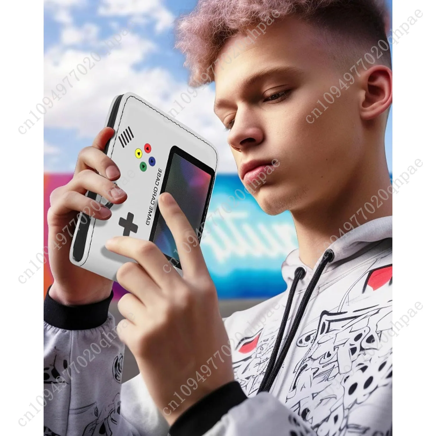 Bistup Boys Wallet Cute Leather Bifold Wallet Video Game for Teen Boys Cool Credit Card Cash Id Holder Rfid Blocking Fun Gamer B