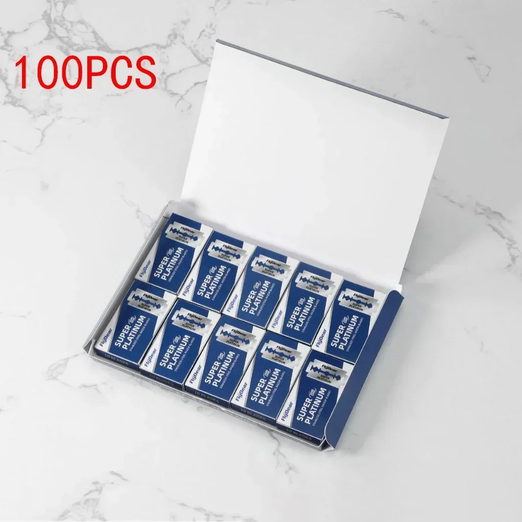 10-100pcsDouble Edge Razor BladesProfessional Men's Shaving Razor Blade Barber Beard Trimmer Tool for Smooth Clean Cut 10pc/box
