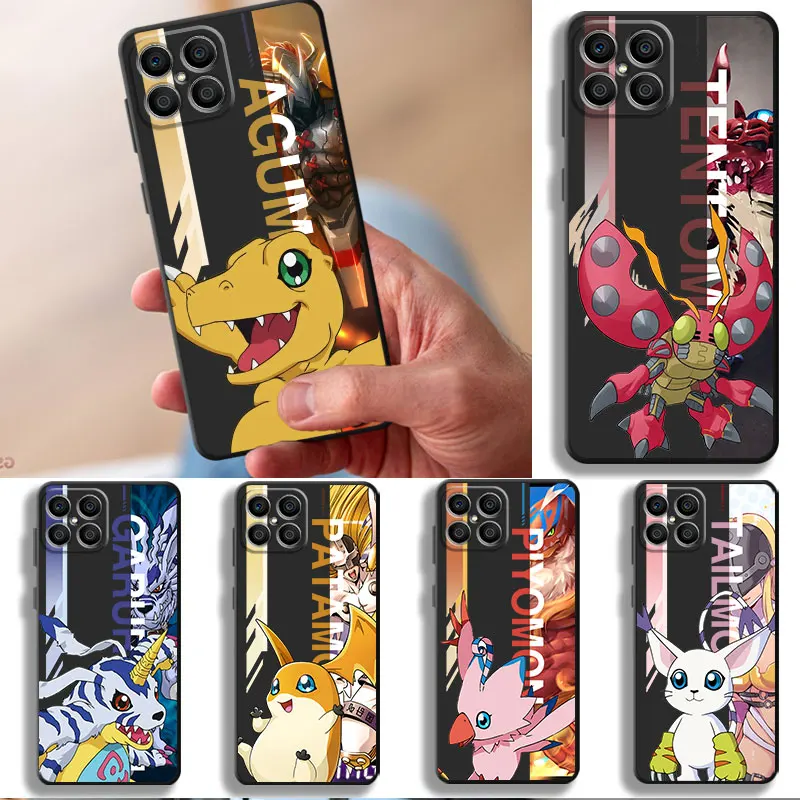 Cute Digimon Digital Monster Cover for Honor Honor X8 X7 X6 X6a X8a 8X 4G 5G Magic5Lite Magic5 Pro Phone Case