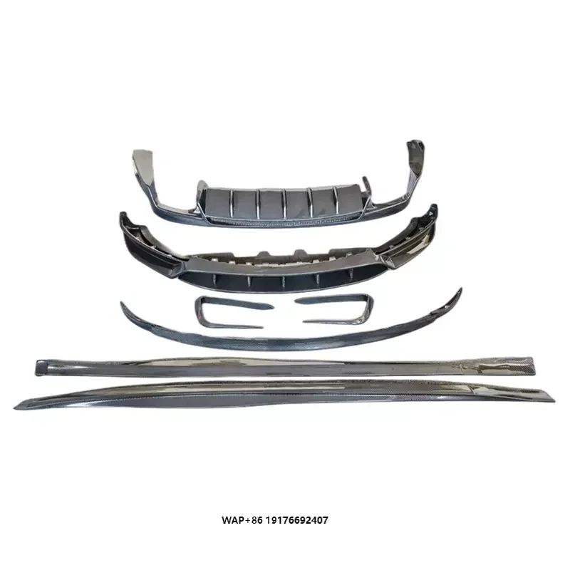 LD Style Carbon Fiber Front Lip Edge Rear Lip Rear Diffuser Side Skirt Spoiler Car Body Kit forMaserati Levante