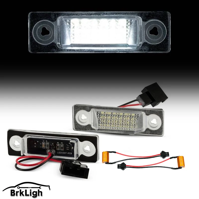 For VW Sharan MK1 Ford Galaxy Seat Alhambra 7M8 7V9 WGR LED Number License Plate Lights Lamps 2Pcs Canbus White 6000k