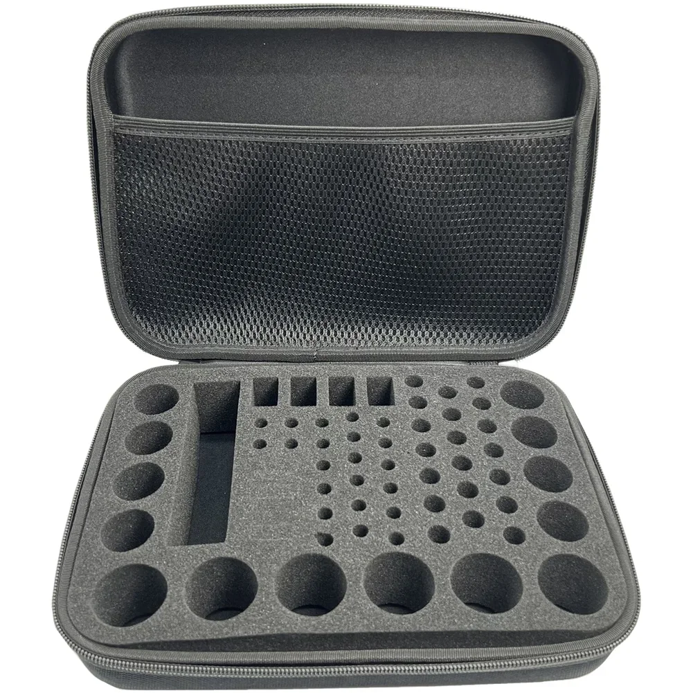 Hard Shell EVA Battery Organizer Bag for AA AAA C D 3V 9V Batteries with Space-Efficient Layout and Reliable Zipper Closure