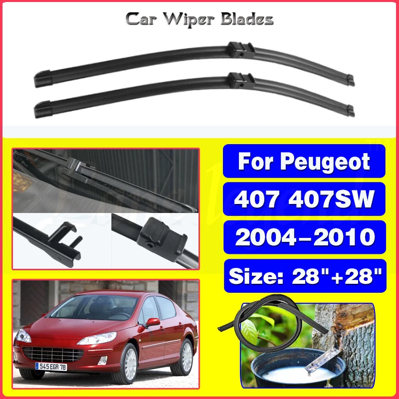 Wiper Front Wiper Blades For Peugeot 407 407 SW 2004 2005 2006 2007 2008 2009 2010 Windshield Windscreen Front Window 28\