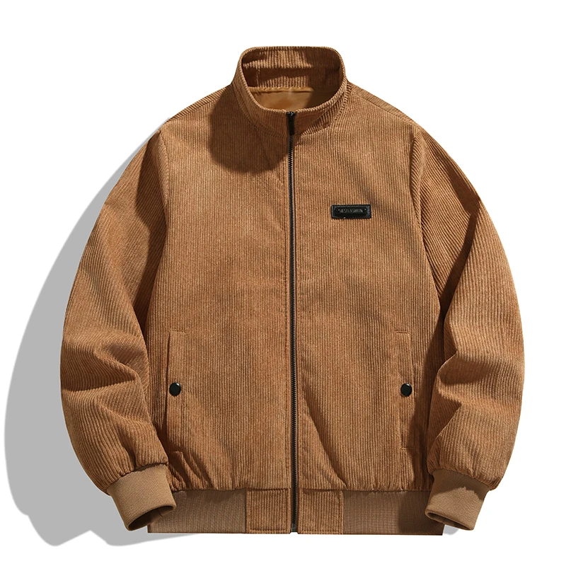 Business Men's Workwear Jackets Spring Autumn Multi functional Corduroy Shirts Jacket Long Sleeve Turn Down Collar Work Coat Man