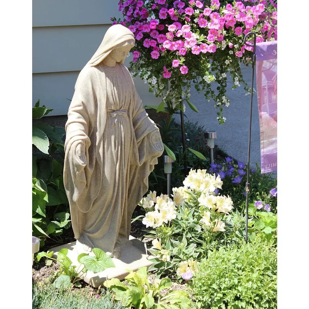 

Y Virgin Mary Statue - Natural Sandstone Appearance - Made of Resin - Lightweight,Sculptures