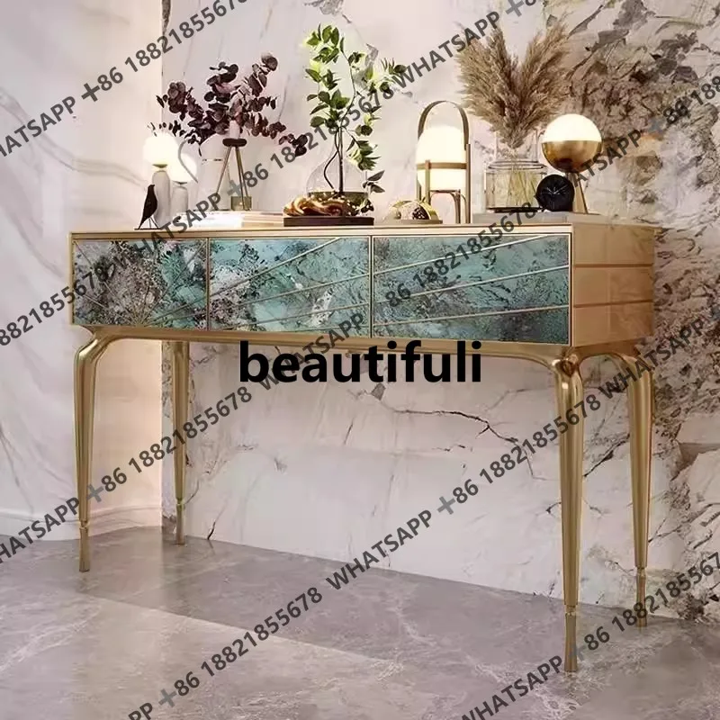 Light luxury entrance table high-end sense, entering the door directly opposite the entrance cabinet
