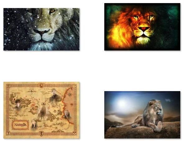 8Style Choose Chronicles Of Narnia Aslan Lion Movie, Art Print Silk Poster Home Wall Decor