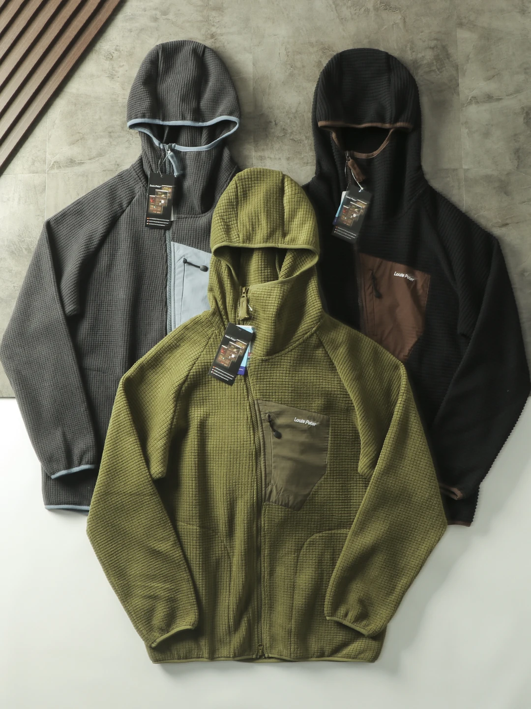 سترة كارديجان مفتوحة بغطاء للرأس وقصة فضفاضة للرجال والنساء، نمط كاجوال للخريف والشتاء بنقشة الذرة وملمس مخملي