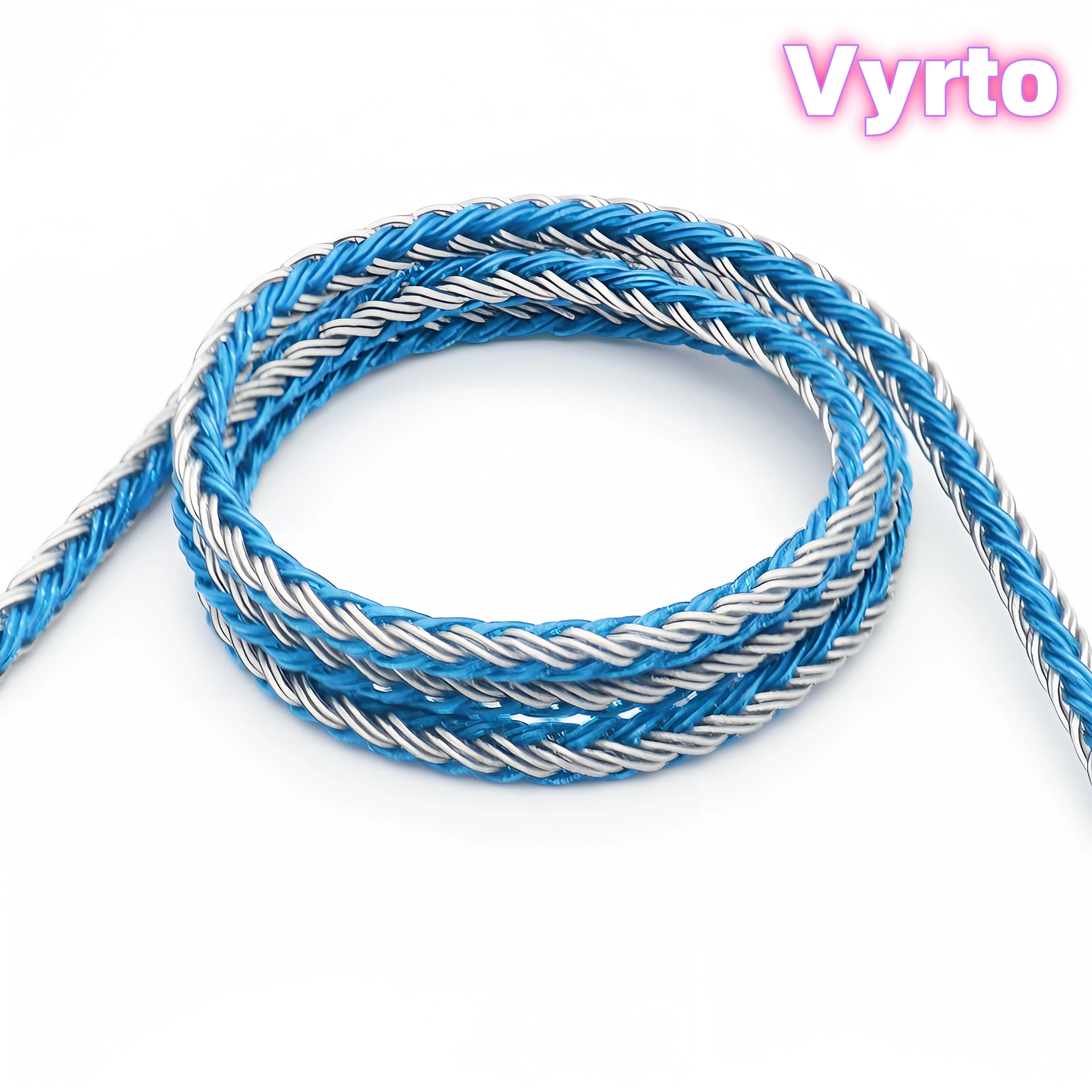 Кабель Vyrto-68 IEM, синий, серый, монокристаллический, медный, посеребренный, кабель для обновления MMCX/0,78/QDC/TFZ