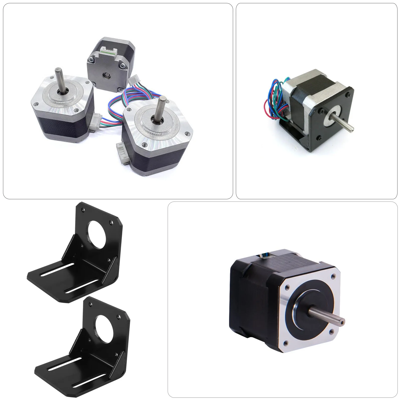 

2Pcs Stepper Motor Support 3D Printer Motor Mount High Quality Material Not Easily Deformed Long Time Use Black