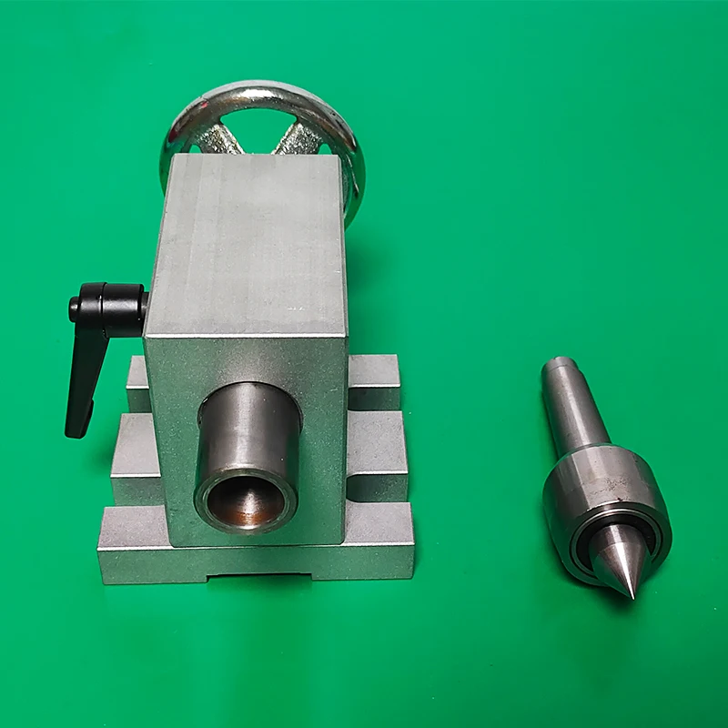 

DIY MT2 Tailstock 65mm Center Height for 80mm Chuck 4th Rotary Axis CNC Router Engraving Machine Drilling and Milling Tools Kit