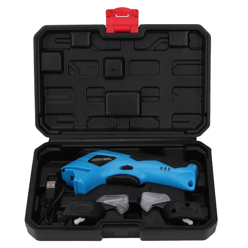 Cordless Electric Fiber Shear Battery Display 2000mAh Battery 9mm Scissor Blade Brushless Motor Alloy Blades 20W Power 4.2V