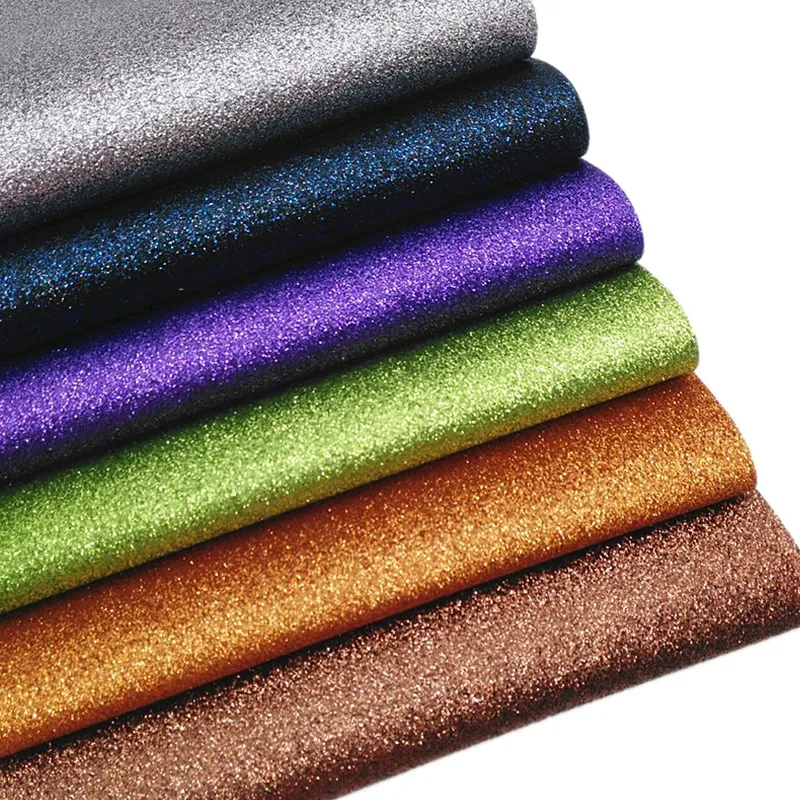 Halloween Purpple Green Orange Glitter Leather Sheets Shimmer Glitter Leather Fabric For Bows DIY Craft Sheets Mini Rolls W166