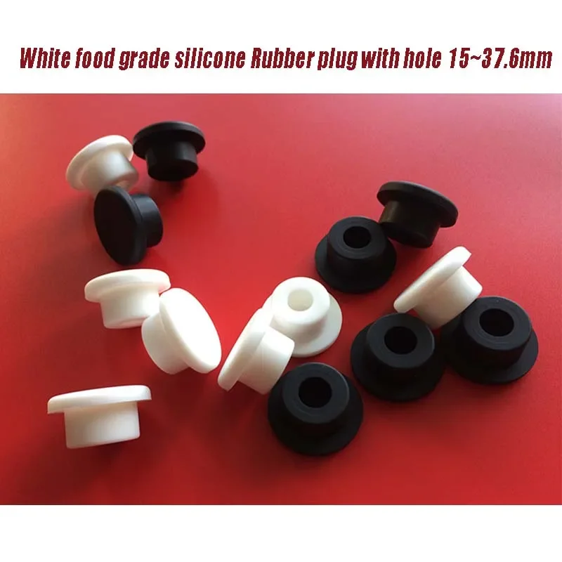 15/15.5/16/16.5/17/18/19mm-37.6mm White Silicone Rubber Hole Plugs Solid T Type High Temperature Seal Stopper Dustproof Plug