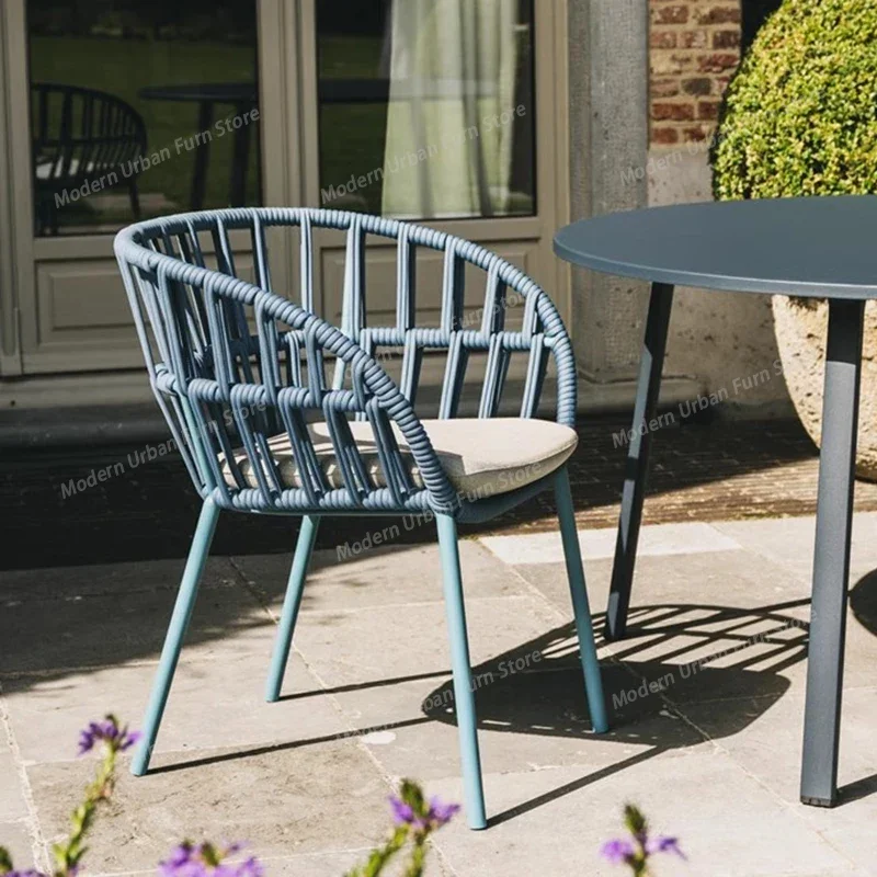 Natural Outdoor Garden Furniture Sets Retro Rattan Waterproof Nordic Garden Furniture Sets Backyard Italian Mueble Decorations