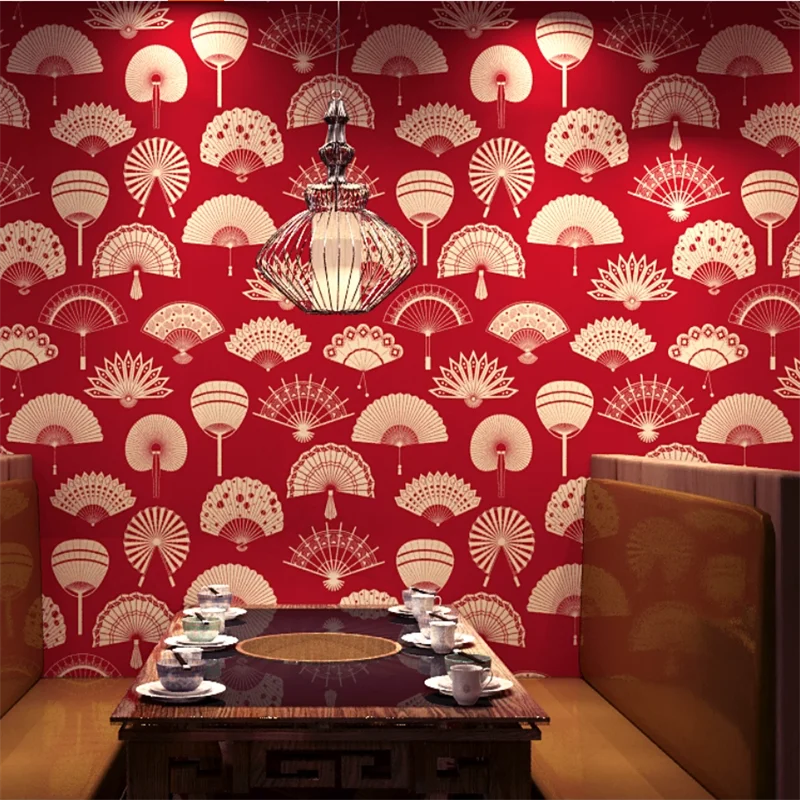 

Высококачественные самоклеящиеся красные обои в китайском стиле Xiangyun для декора стен дома, отеля, ресторана, декоративная роспись стен