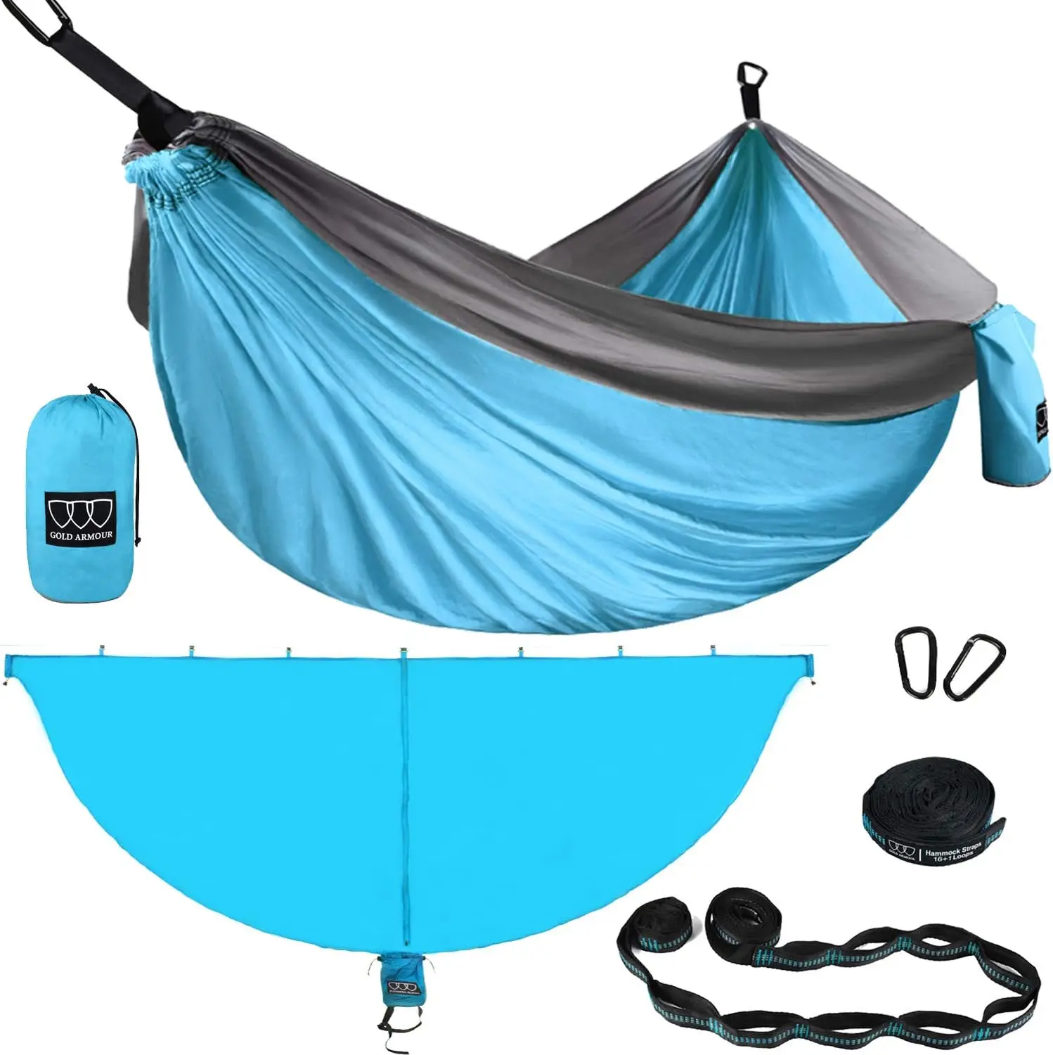 

Double Camping Hammock with Removable Mosquito Net - Lightweight 500lb Capacity for Adults Kids Outdoor Gear