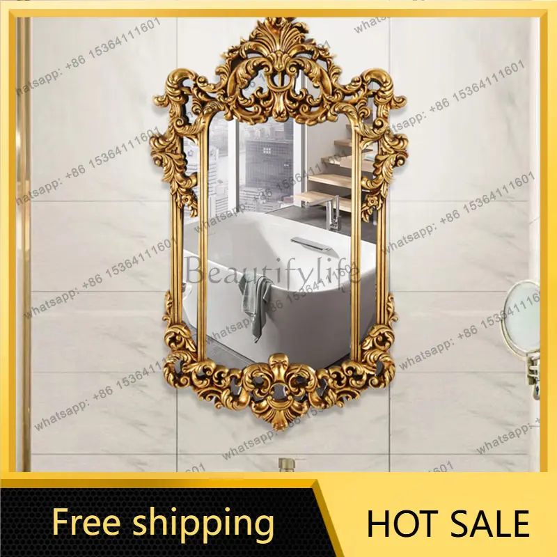 Zj. Wall mounted high definition acrylic home soft toilet wall mounted folding makeup mirror